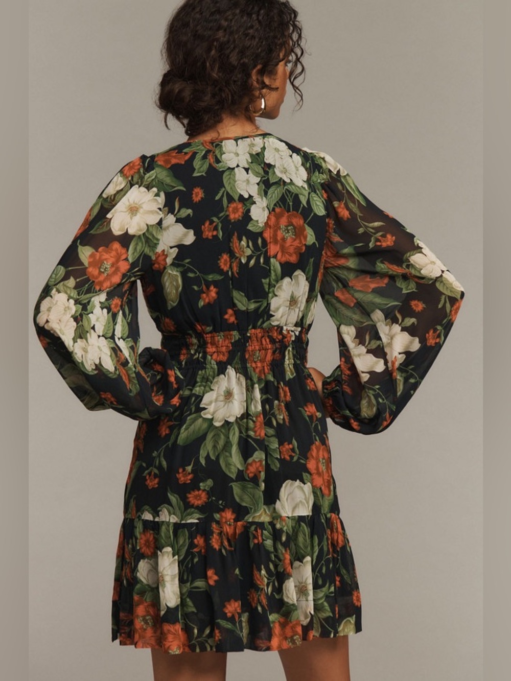 Anthropologie Somerset dress in Black Floral size small